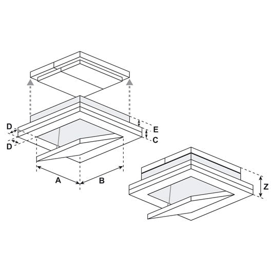 Trappe de Visite Coupe-Feu Horizontale EI60 (1H) (plafond)