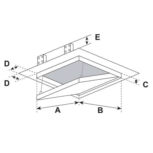 Trappe de Visite Coupe-Feu Horizontale EI30 (30min) (plafond)